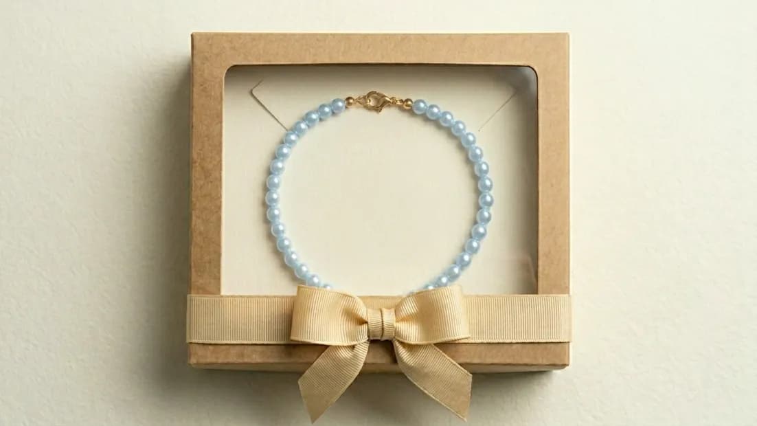 Colar de Pérolas Azul - 2